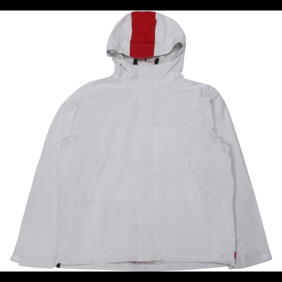 New Supreme Red And White Taped Jacket - Picture 1 of 4